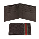 Brun Foncé Gucci Bi-plis Portefeuille De Base Promo prix